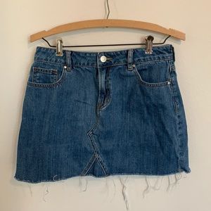 PacSun Jean Skirt with distressed bottom